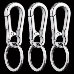 3PCS Stainless Steel Gourd Buckle Keychain For Men Ideal Choice For Gifts