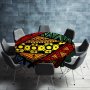 Flowing African Pattern Round Tablecloth