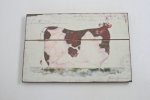 Cow Wooden Plaque 62X41