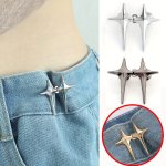 1PC Star Pattern Seamless Waist Buckle Pants Waist Metal Corset Belt Suitable For Women