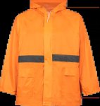 Rubberised Rain Suit With Reflective Tape – Orange