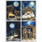 Tear Resistant Deco Print A6 Christmas Nativity