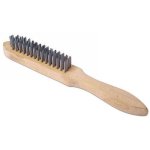 Stainless Steel Brush Wooden Back