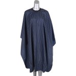 Salon Cape Navy & Soft Blue Stripes Studs