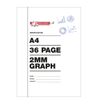 Graph Books 2MM 36P A4 Pack Of 25