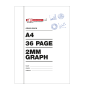Graph Books 2MM 36P A4 Pack Of 25