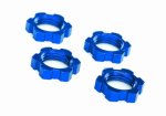 – Serrated 17MM Blue Aluminum Splined Wheel Nuts 4PCS