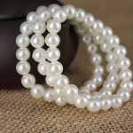 Elegant Faux Pearl Beaded Bracelet - Versatile & Stylish For Casual Attire