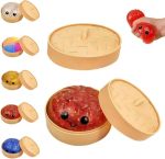 Dumpling Squishies New Mystery Glitter Dumpling Squishies Box Colorful Dumplings Stress Balls Fidget Sensory Toy Soft Squeeze De