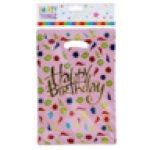 Pink Happy Birthday Foil Party Bags