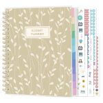 Sunee Budget Planner - Deluxe Monthly Budget Book With 12-POCKETS For Bill Organizer Undated 12 Month Expense Tracker Notebook &