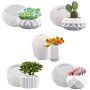 5PCS/SET Succulent Potted Flower Pot Silicone Molds Diy Crystal Resin Dot Storage Box Molds Cement Vases Plaster Jewelry Pen Holders