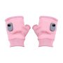 Fytstycale Heated Gloves Fingerless Heating Gloves For Skating Climbing Motorcycling Work Pink