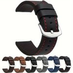 Leather Watch Strap For Samsung Galaxy Watch 6 5 4 20MM 22MM Huawei Watch GT 4 3 Pro: Smartwatch Replacement Band - Rubber Mater