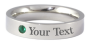 Stainless Steel Engraved Birthstone Ring - May - 14