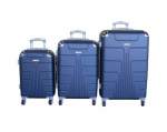Smte 3-PIECE Travel 28-INCH Luggage Suitcase Set Stylish Navy With Keychain