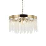 Bell A Metal And Glass Chandelier Light Gold