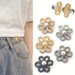 1PC 3 4PCS Petal-shaped Adjustable Waist Buckles No-sew Detachable Waist Cinch Clips Perfect Fit Waistband Accessory Cute And Sw