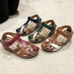 Women's Colorblock Wedge Sandals Casual Hollow Out Summer Outdoor Shoes Comfortable Soft Sole Sandals