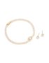Goldair Gold Cubic Zirconia Pear Detail Centre Tennis Bracelet & Earrings Set
