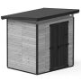 Upyard Treated Wooden Shed L Grey 203X163X225CM