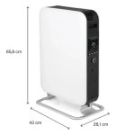 2000W Oil-filled Radiator Wifi Control & Safety Features Black White