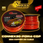 CONNEX30-POW4-COP 4 Guage Power Cable Full Copper 30 Metres Roll