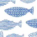 Blue Fish Pvc Table Runner
