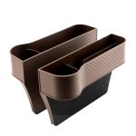 Trewfgh Car Seat Gap Storage Box Seat Gap Pocket Storage Device Brown 2PCS
