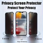 3-PACK Anti-privacy Tempered Glass Film Full Edge-to-edge Coverage Privacy Screen Protector For IPHONE15 14 13 13 Pro - Anti-spy