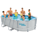 9'10" Summer Waves Active Frame Oval Pool With Pump
