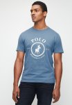 Polo Zain Logo Printed Short Sleeve Tee - Petrol Blue