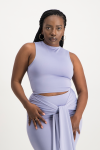 Hazel High Neck Crop Top- Persian Violet - M