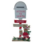 Wooden Letters To Santa Mailbox Signage Reindeer 40CM