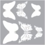 Stencil Butterfly Open Wing Double Layer