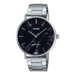 Casio Mens Black Analogue Metal Strap WATCH-MTP-VT01DM-1AUDF
