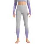 Ladies Purple Impressions Seamless Leggings - L