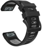 Quick Release Two-tone Strap For Garmin Fenix 7X 6X 5X 26 Mm Rubber Watch Strap