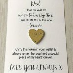 1PC 2PCS Heart Gift Thank You Dad Wedding Day Keepsake Card And Token