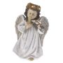 Cream Gold Polyresin Illuminated Angel With Violin 20X15X32CM