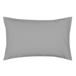 Easy Care 144 Thread Count Polycotton Pillowcase Grey - Continental Single 80X80CM