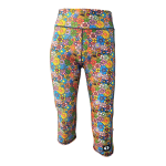 High Waist Funky 3 4 Leggings - Funky Flowers - Ladies XL - 38
