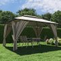 Oxis Steel Gazebo 300 Cm X 400 Cm Taupe