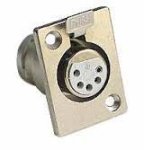 5 Pin Chassis Mount Xlr Cannon Female With Lever - 5 Pin Chassis Mount Xlr With Lever