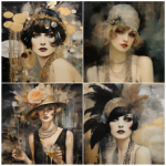 Tear Resistant Deco Print Roaring 20'S