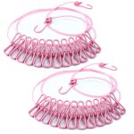 Zs - Camping Home Laundry Line Elastic Clothesline - White