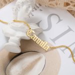 CNE107500G Personalized Name Necklace Gold Plated 925 Sterling Silver