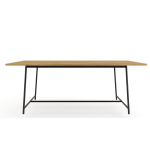 Leah Steel Pipe Dining Table - Blackwood