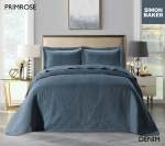Simon Baker Primrose Quilted Bedspread Denim Various Sizes - Super King - 320CM X 270CM + 2 Pillowcases 50CM X 70CM + 5CM