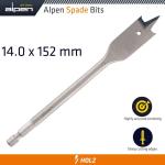 Alpen Spade Bit 14MMX152MM